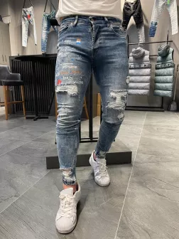 Blugi barbati conici albastri 366 H2-3